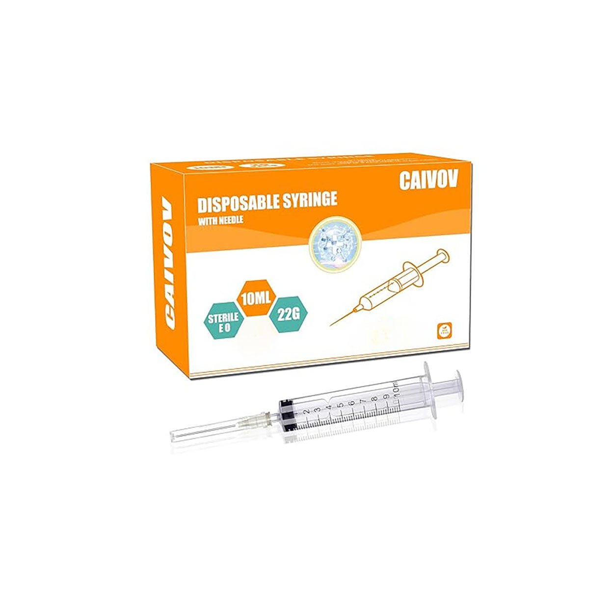 10ml Disposable Syringe with Needle – Individually Wrapped – 1 Count – for Research Purposes