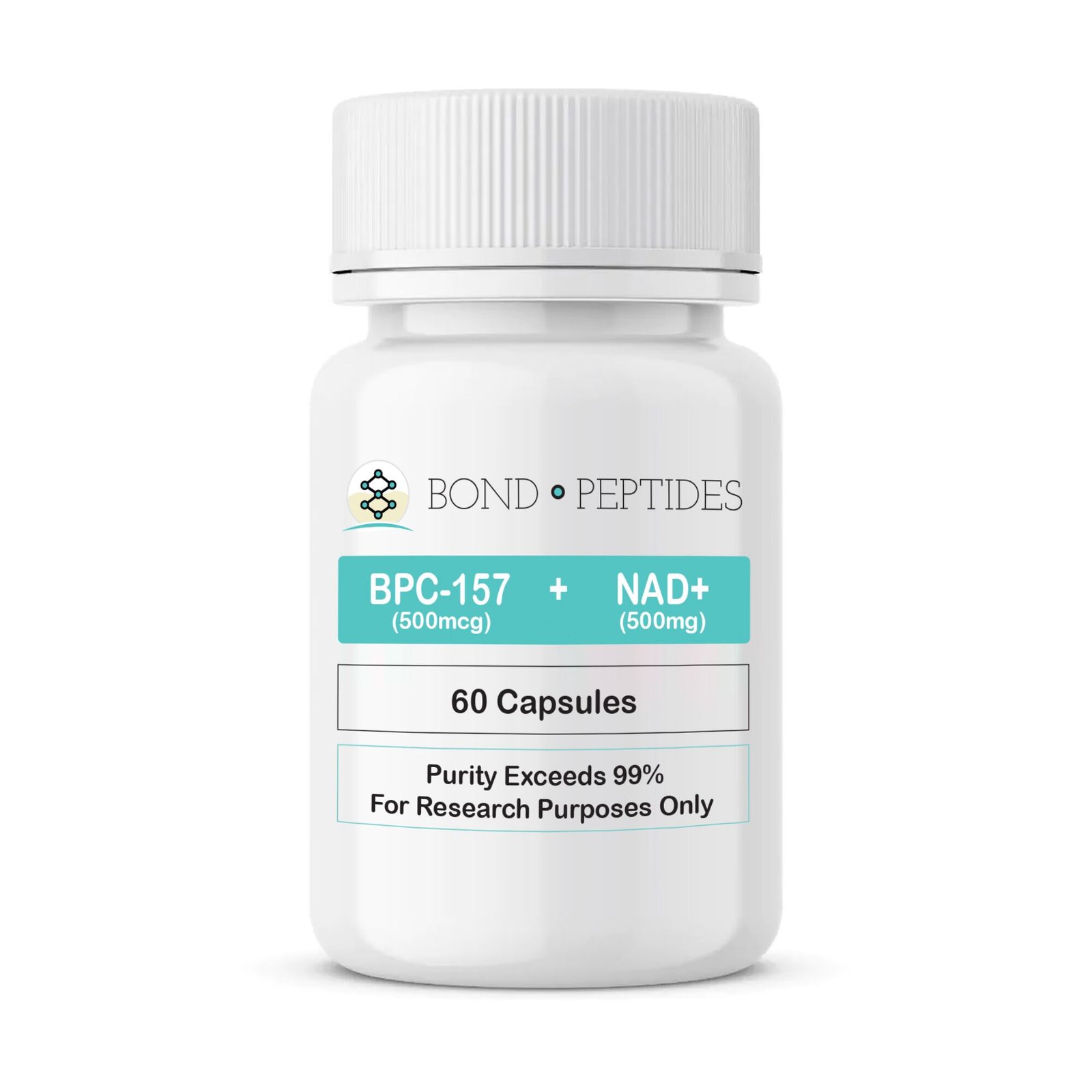 Bond Peptides BPC-157 + NAD+ Capsules – 60 Count