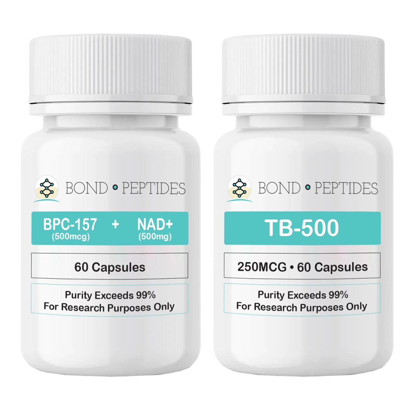 Bond Peptides BPC-157 + NAD+ and TB-500 Capsules Bundle